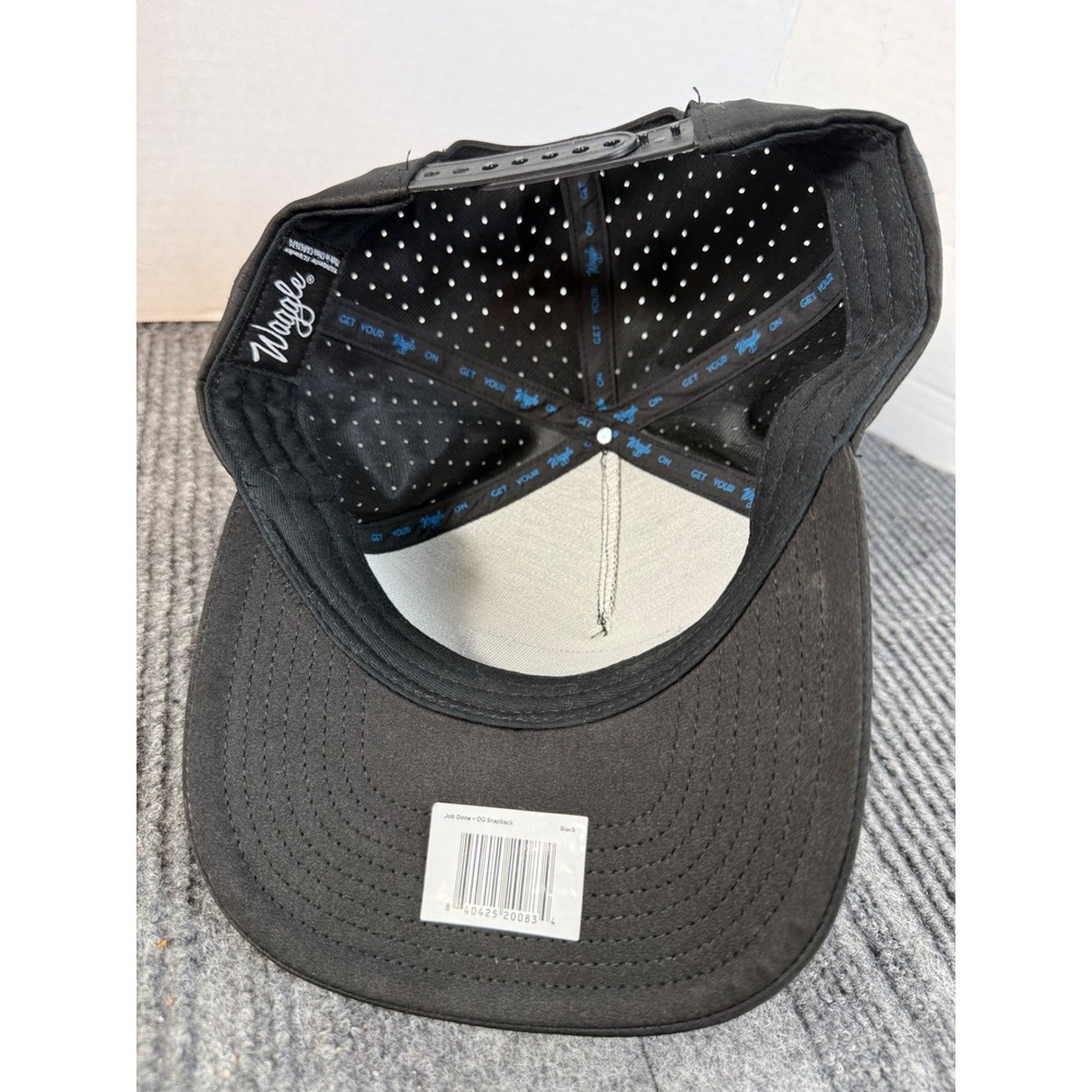 Waggle Golf ABC Supply Co Job Done Snapback Hat Black Perforated Performance Cap - Picture 7 of 7